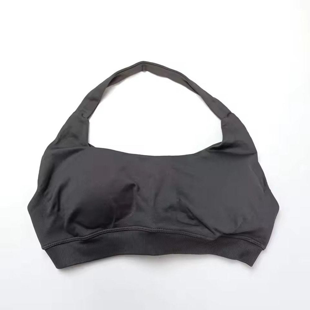 Seamless Push Up Sports Bra Halter Top Open Back High Support Yoga Bra 27