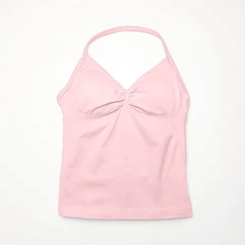 Longline Strappy Sports Yoga Tank Top Open Back Fitness Halter Bra 9