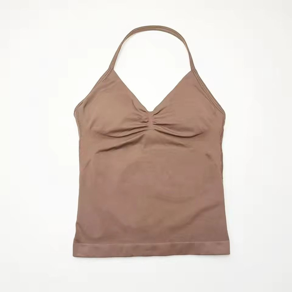 Longline Strappy Sports Yoga Tank Top Open Back Fitness Halter Bra 3