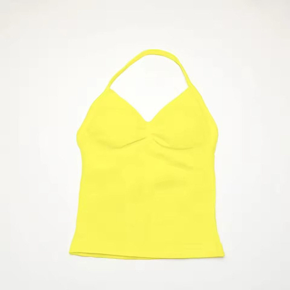 Longline Strappy Sports Yoga Tank Top Open Back Fitness Halter Bra 29