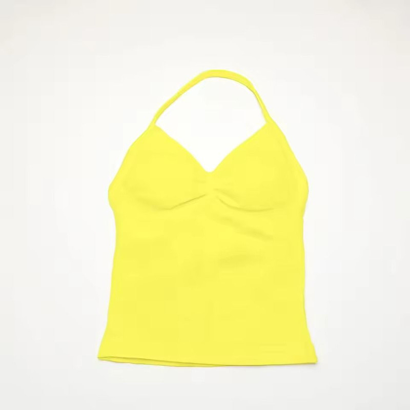 Longline Strappy Sports Yoga Tank Top Open Back Fitness Halter Bra 29
