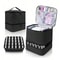 Portable Double Layer Nail Polish Storage Bag 30 Compartment Organizer 0