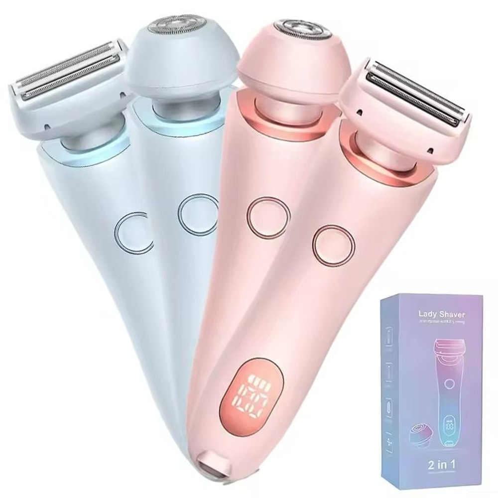 2 In 1 Electric Razor Bikini Trimmer And Face Shaver Waterproof Hair Removal 0