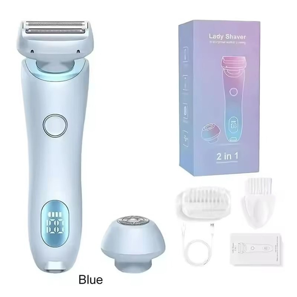 2 In 1 Electric Razor Bikini Trimmer And Face Shaver Waterproof Hair Removal 9