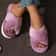 Cross Strap Faux Fur Slippers Women Warm Indoor Plush Slides 5