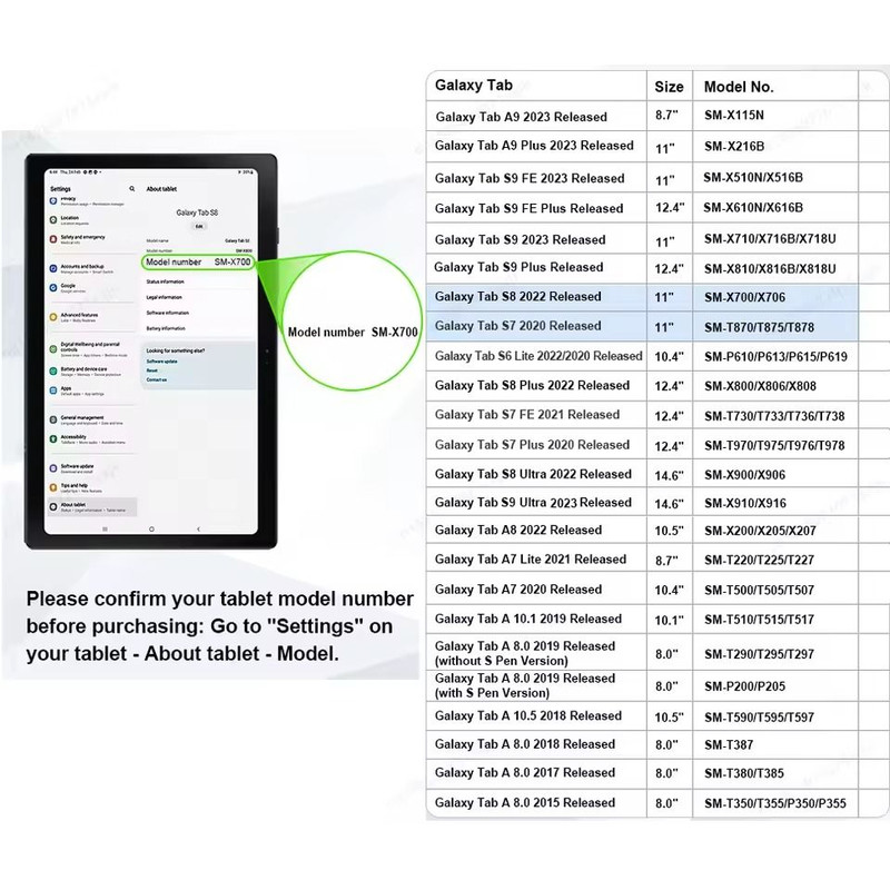 Detachable Keyboard Case For Samsung Galaxy Tab S And A Series Tablets 1