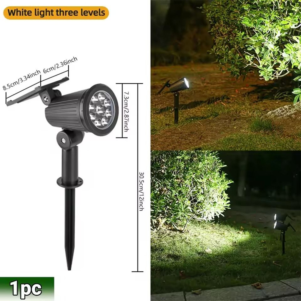 9 LED RGB Solar Spot Lights Waterproof Outdoor Landscape Lights Adjustable Brightness 5