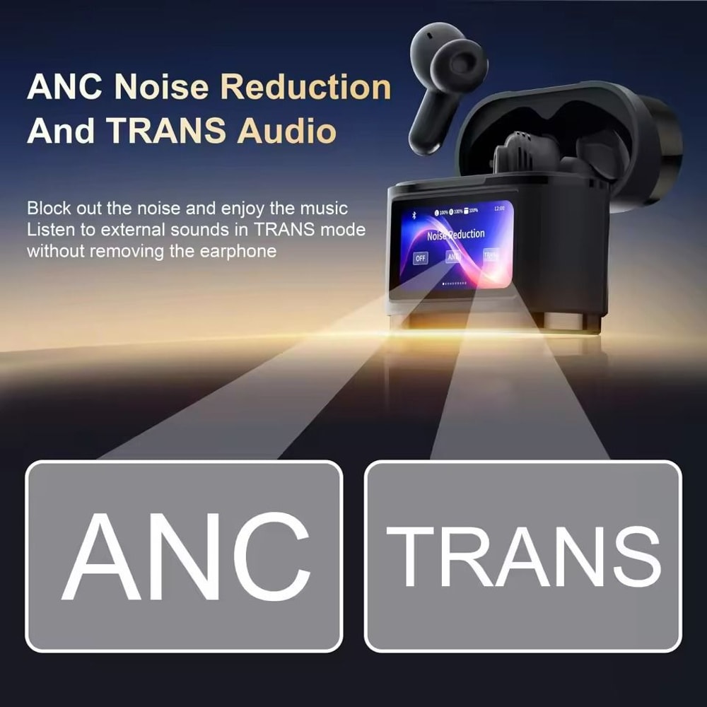 True Wireless Bluetooth Earphones With ANC Noise Cancelling And Digital Display 3