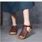 Women Open Toe Flat Sandals With Cross Strap And Adjustable Ankle Strap 4