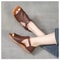 Women Open Toe Flat Sandals With Cross Strap And Adjustable Ankle Strap 5