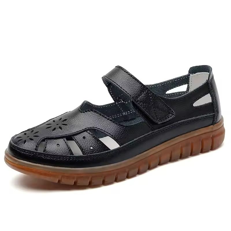 Womens Covered Toe Summer Sandals  Comfortable Flat Walking Beach Shoes 8