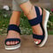 Plus Size Slip On Sandals For Women With Elastic Fabric And Non Slip Sole 0