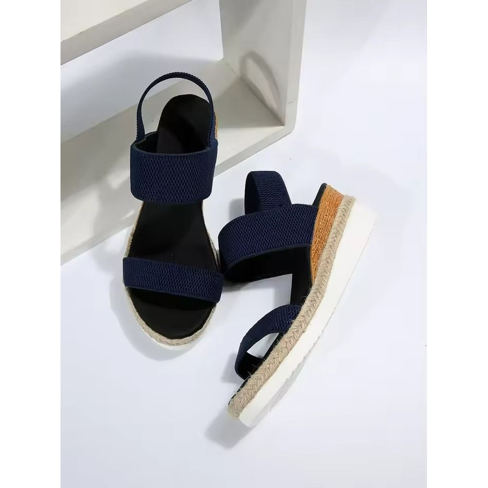 Plus Size Slip On Sandals For Women With Elastic Fabric And Non Slip Sole 4