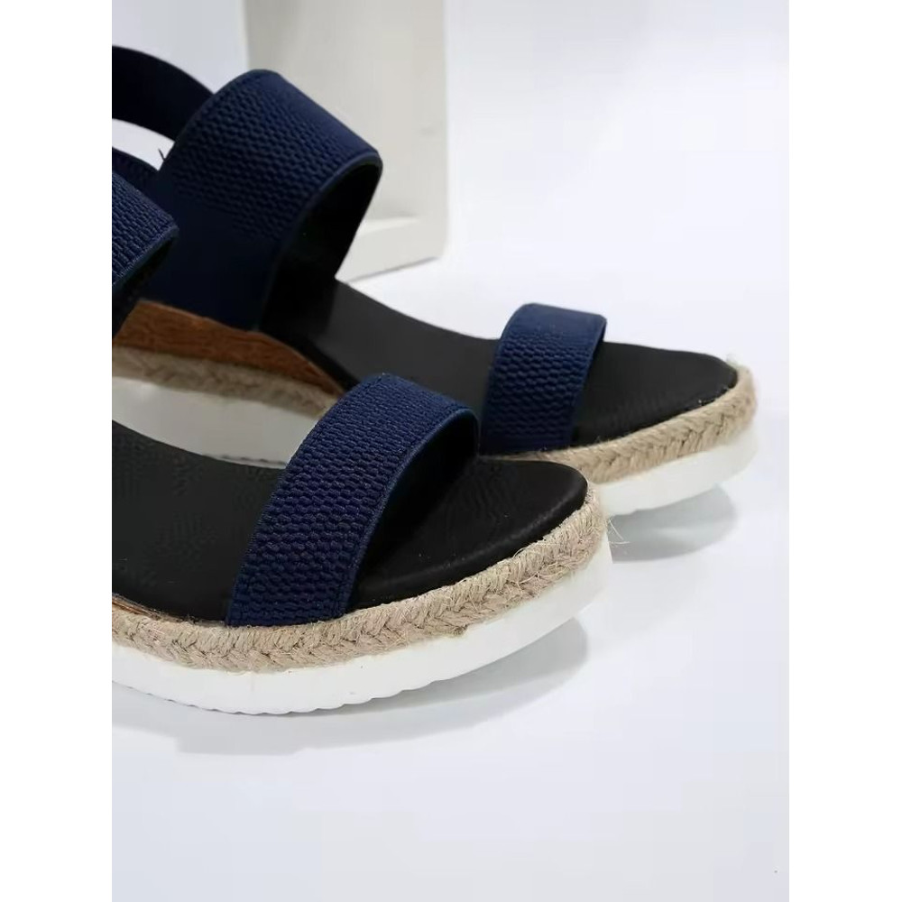 Plus Size Slip On Sandals For Women With Elastic Fabric And Non Slip Sole 5