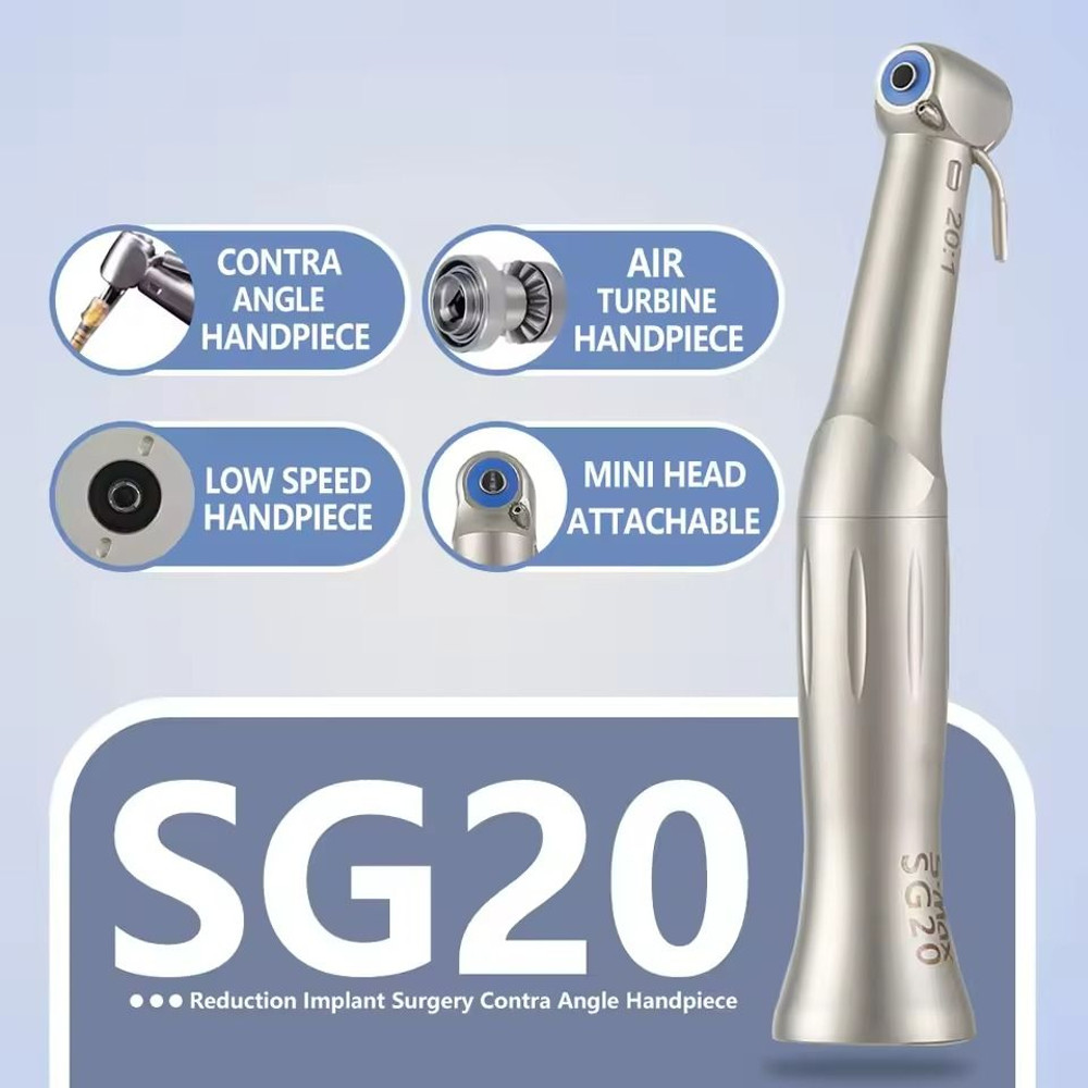 20 To 1 Reduction Dental Contra Angle Handpiece For Implant Surgery And Low Speed Procedures 1