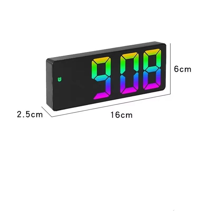 LED Voice Control Digital Alarm Clock With Color Display And Night Mode 5