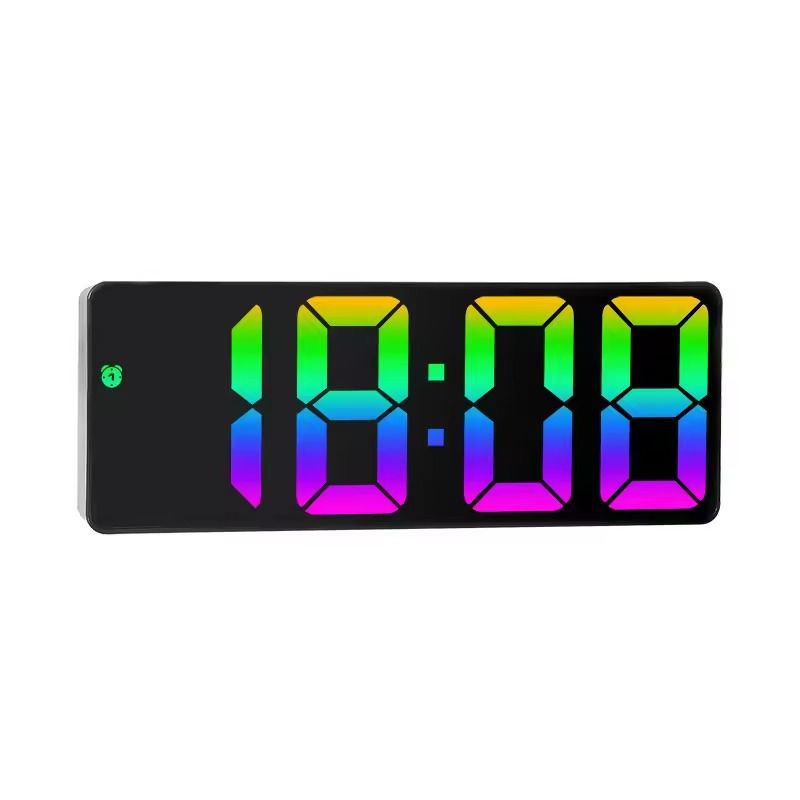 LED Voice Control Digital Alarm Clock With Color Display And Night Mode 6