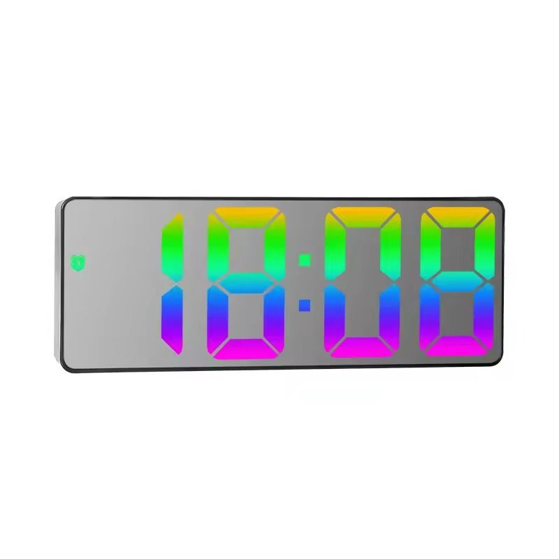 LED Voice Control Digital Alarm Clock With Color Display And Night Mode 7