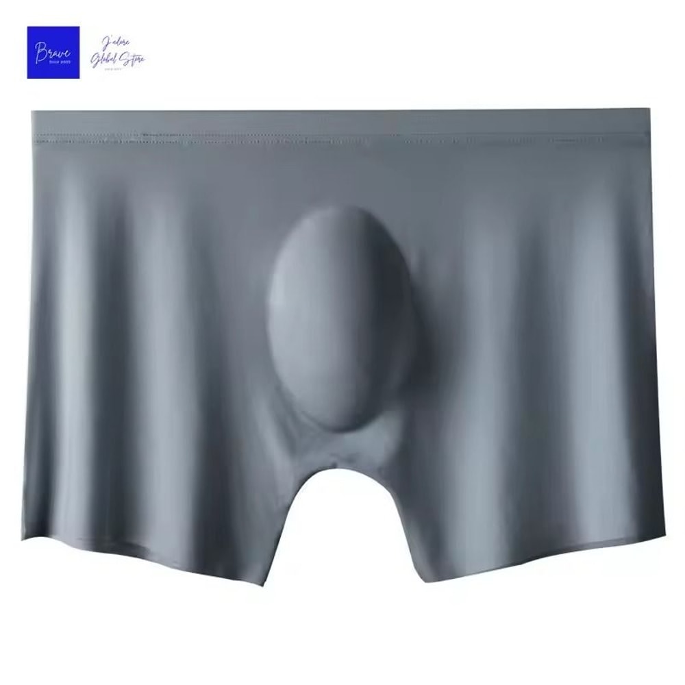 Mens Ice Silk Seamless Boxer Briefs With Breathable Antibacterial Fabric 10