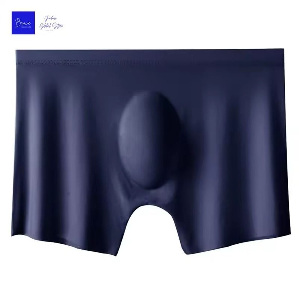 Mens Ice Silk Seamless Boxer Briefs With Breathable Antibacterial Fabric 8