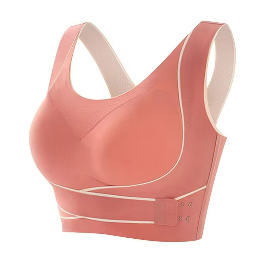Adjustable Wireless Sports Bra With Front Buckle And Removable Pads For Low Impact Workouts 8