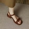 Genuine Leather Low Heel Office Sandals For Women Summer Comfort Plus Size Shoes 3