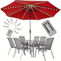 104 led patio umbrella lights with remote control and 8 modes