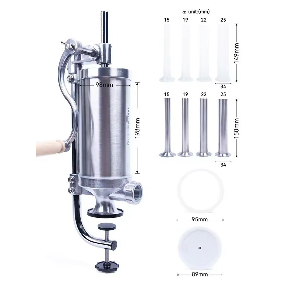 Vertical Manual Sausage Stuffer Machine For Homemade Sausage Making 3