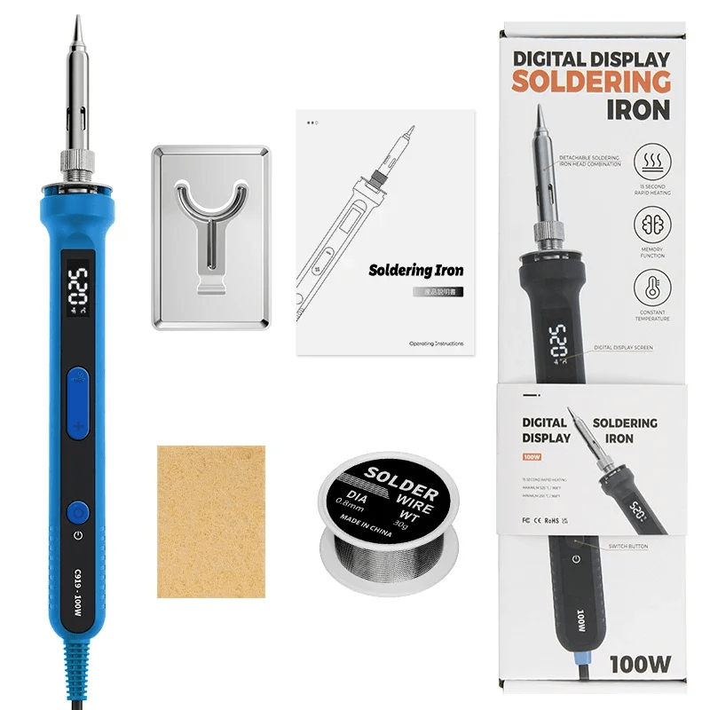 100W Digital Electric Soldering Iron Kit With LCD Temperature Control 13