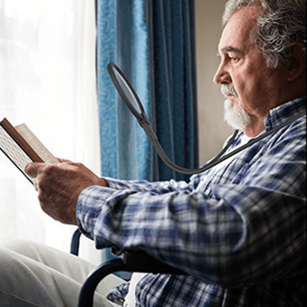 LED Neck Wear Magnifier With Rechargeable Desktop Stand 3