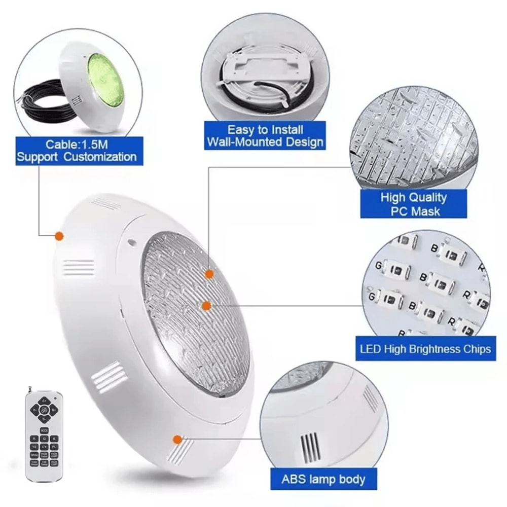 Surface Pool LED RGB Underwater Light For Swimming Pools And Fountains 2