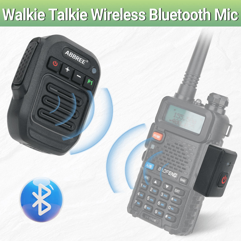 Wireless Bluetooth Walkie Talkie Speaker Mic  Handheld High Power TypeC Microphone 1
