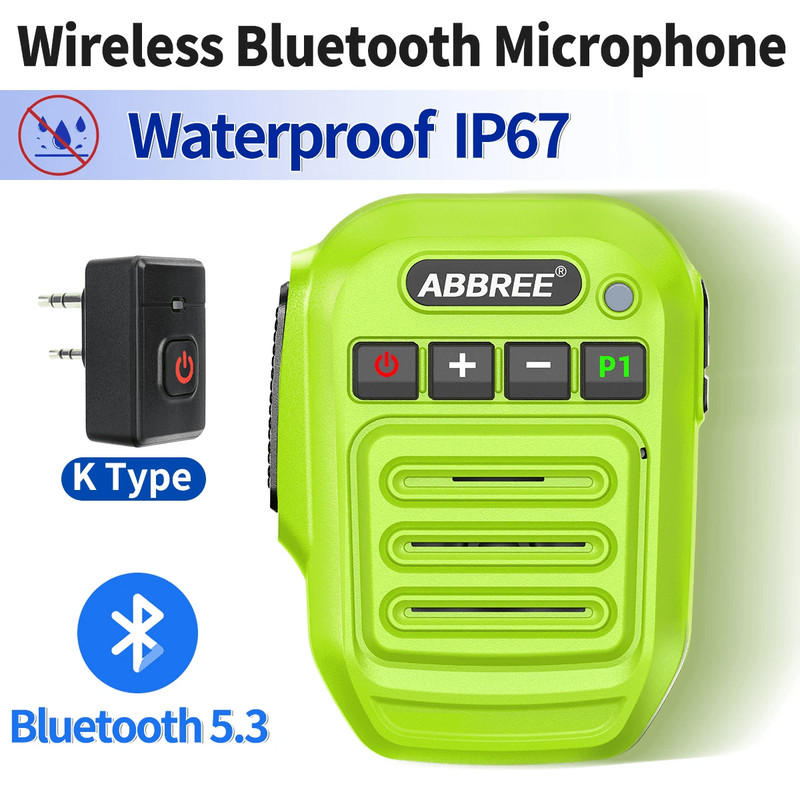 Wireless Bluetooth Walkie Talkie Speaker Mic  Handheld High Power TypeC Microphone 7