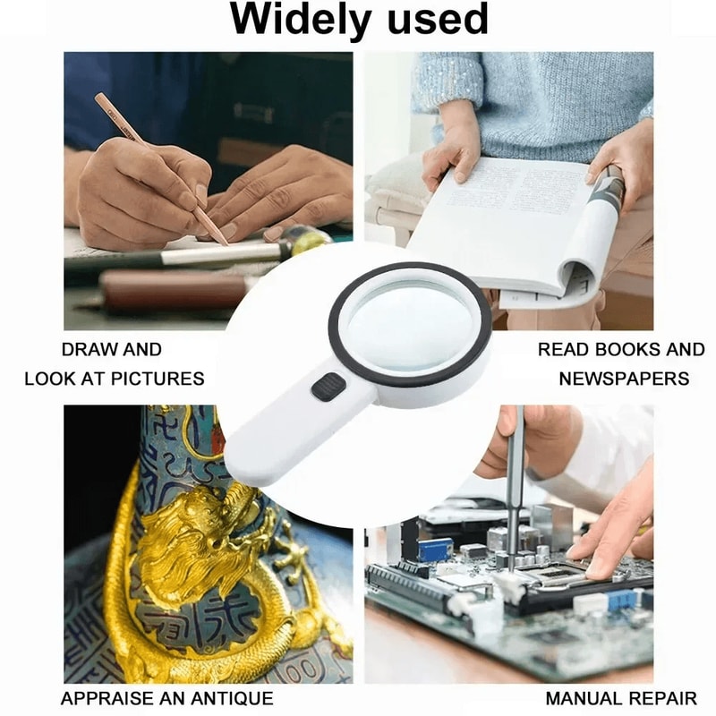 30X Illuminated Magnifying Glass With 12 LED Lights And Optional Gift Box 5