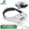 USB Rechargeable LED Glasses Magnifier For Precision Work 0
