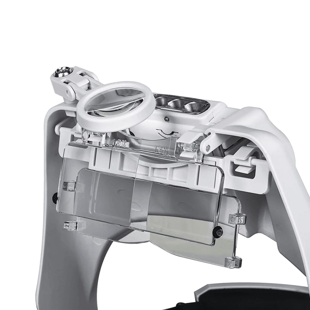 USB Rechargeable LED Glasses Magnifier For Precision Work 5