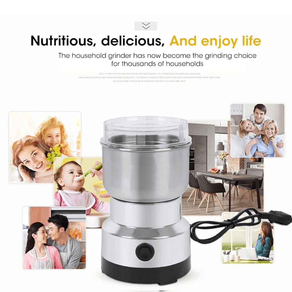 Mini Electric Grinder For Baby Food Spices And Coffee Beans 300ml Compact Pulverizer With 2 Or 4 B 2