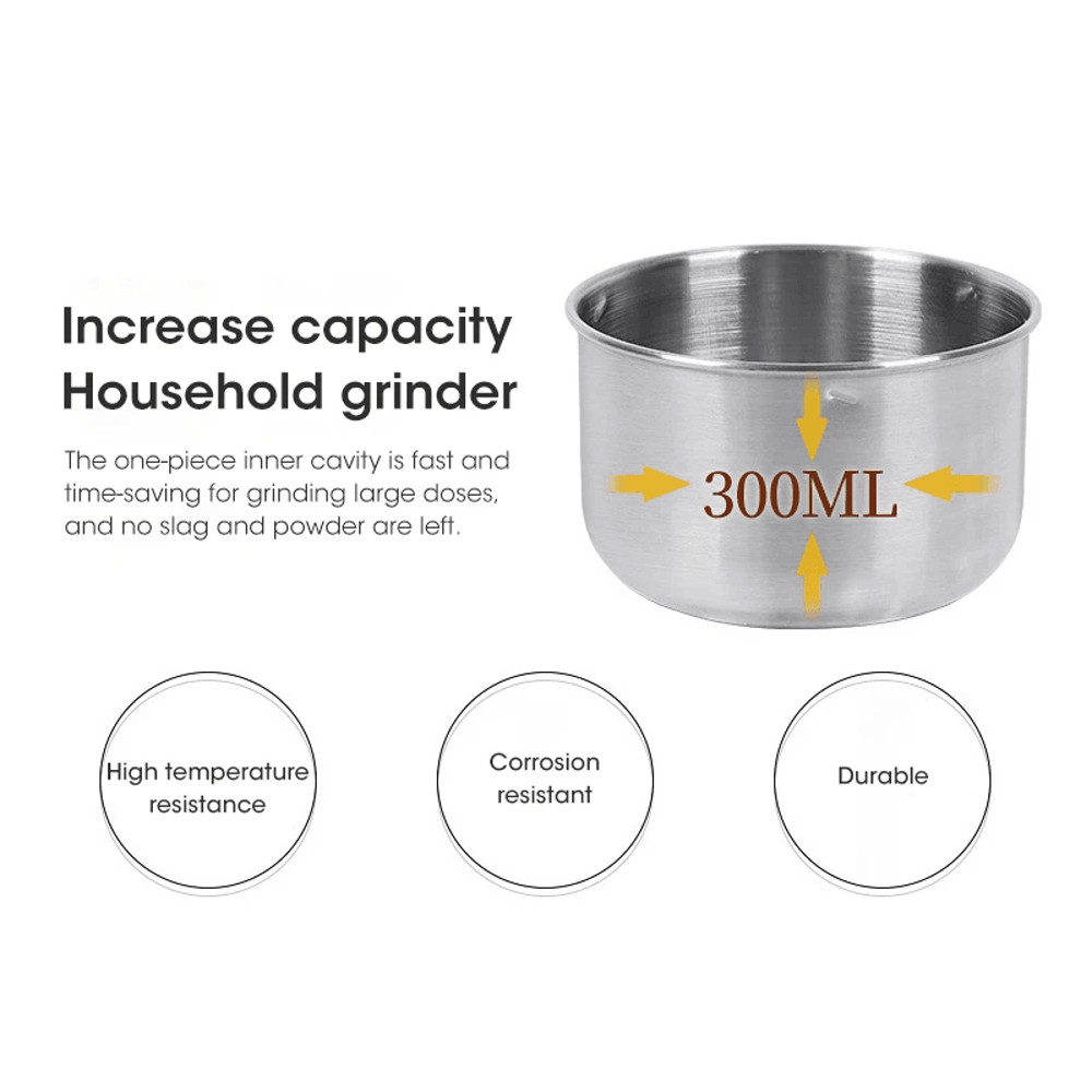 Mini Electric Grinder For Baby Food Spices And Coffee Beans 300ml Compact Pulverizer With 2 Or 4 B 4