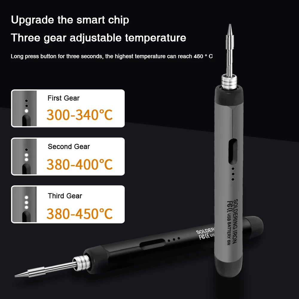 Mini USB Soldering Iron With Adjustable Temperature And Rechargeable Battery 2