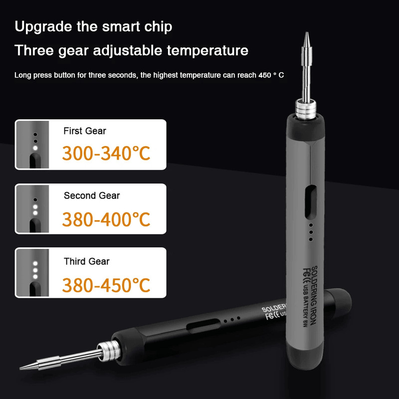 Mini USB Soldering Iron With Adjustable Temperature And Rechargeable Battery 2