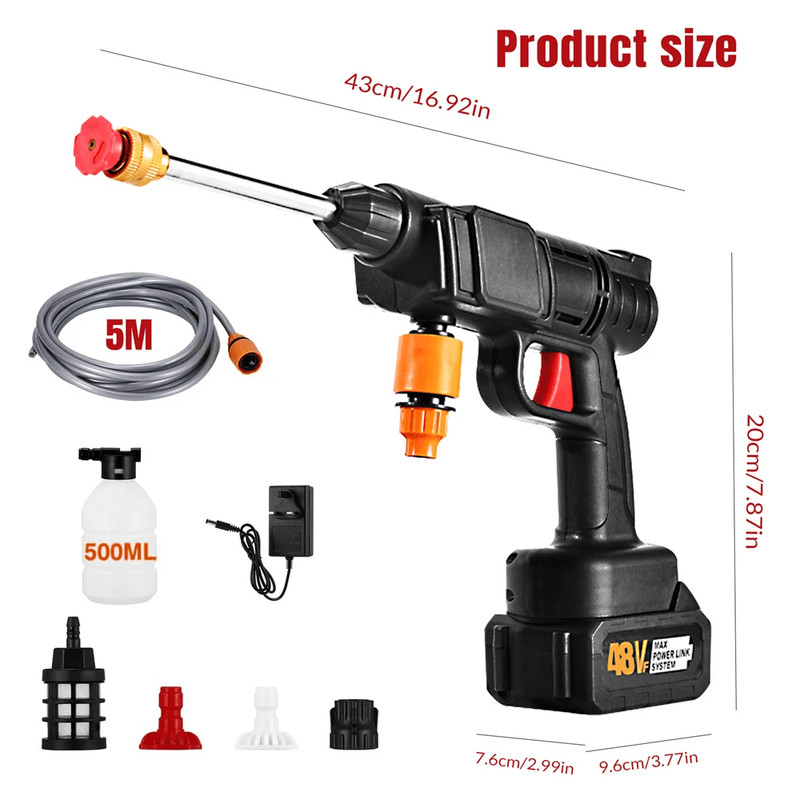 Portable HighPressure Car Washer With Rechargeable Lithium Battery 5