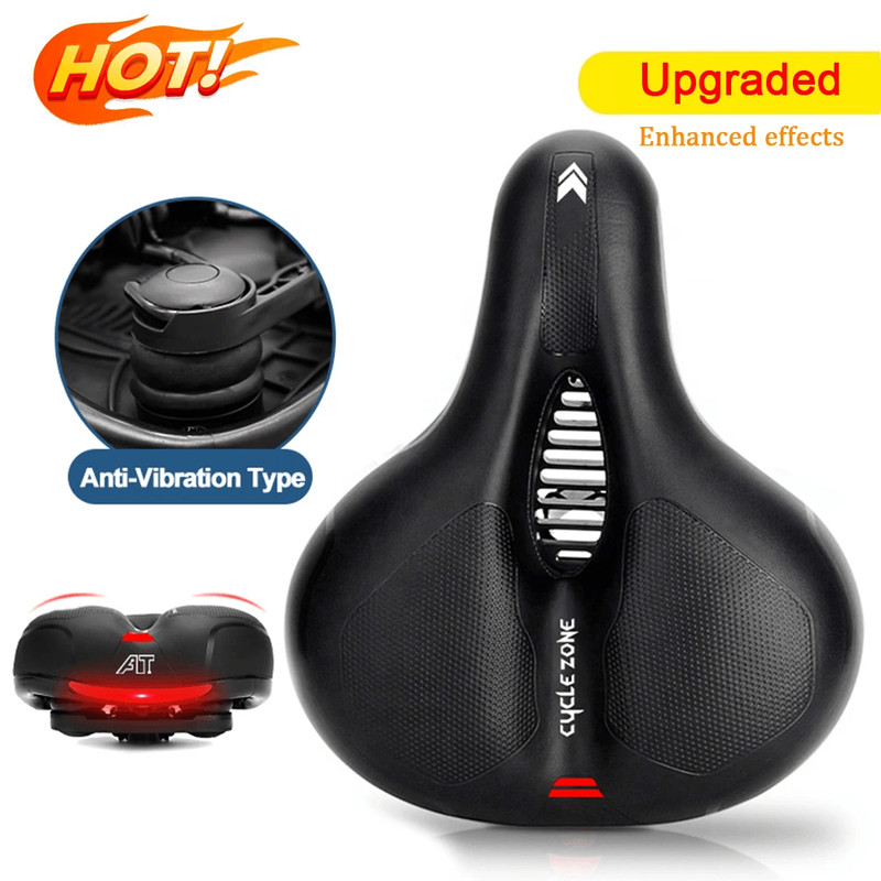 Comfort Bike Saddle With Shock Absorption And Safety Warning 13
