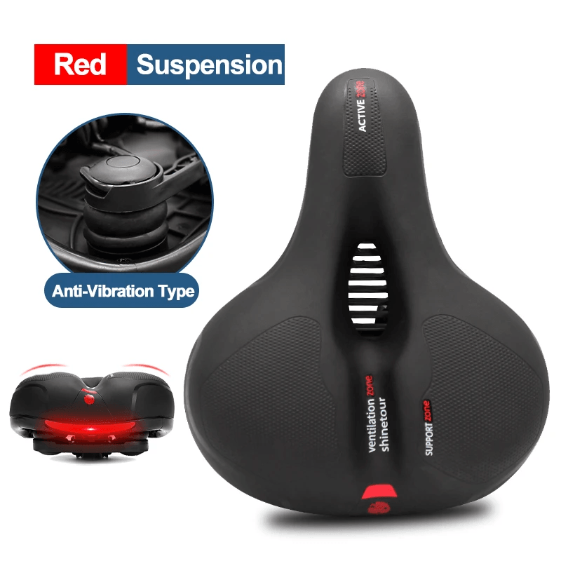 Comfort Bike Saddle With Shock Absorption And Safety Warning 14