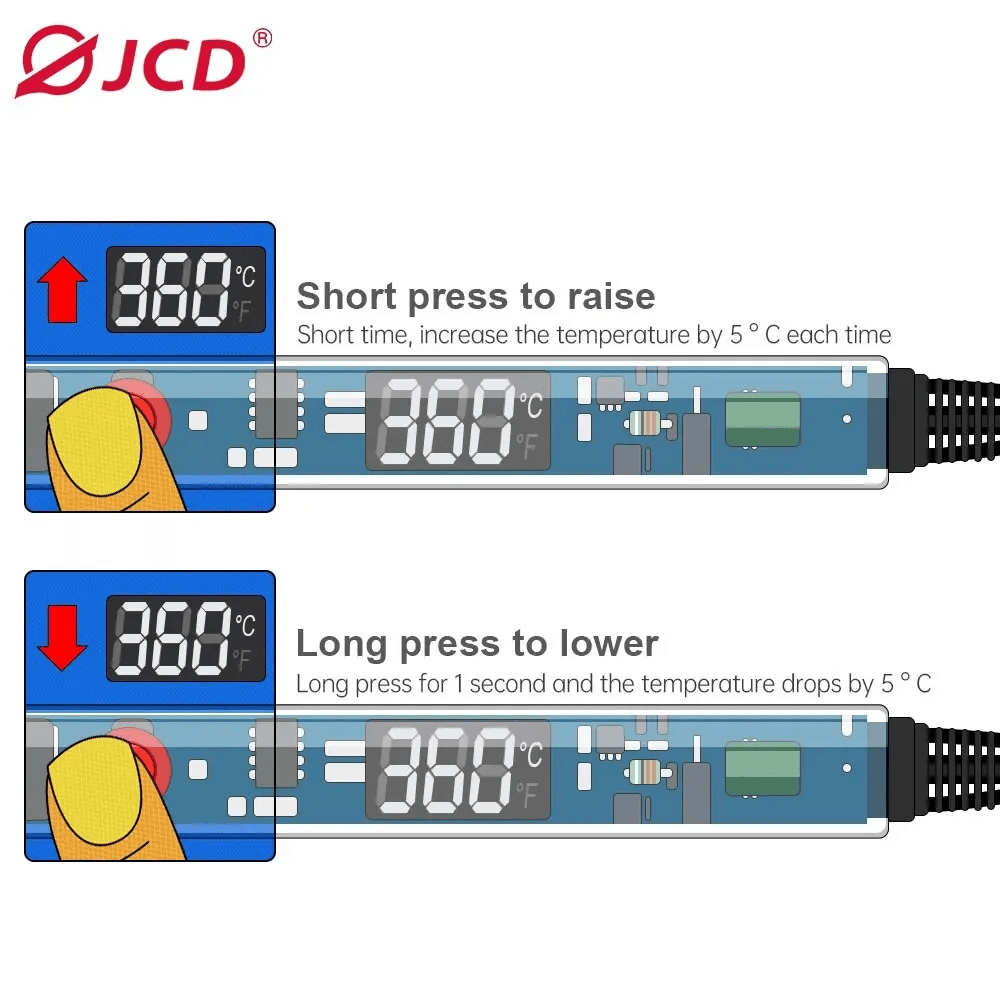 Digital Display Soldering Iron With Adjustable Temperature And Switch Control 2