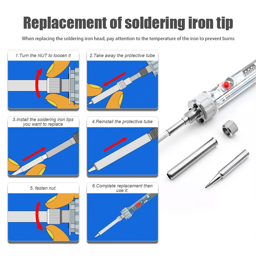 Digital Display Soldering Iron With Adjustable Temperature And Switch Control 3