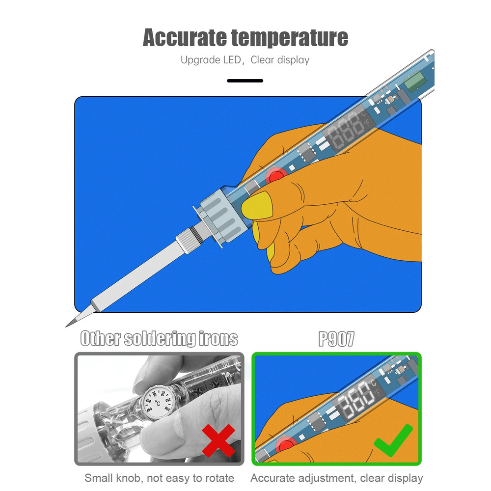 Digital Display Soldering Iron With Adjustable Temperature And Switch Control 5