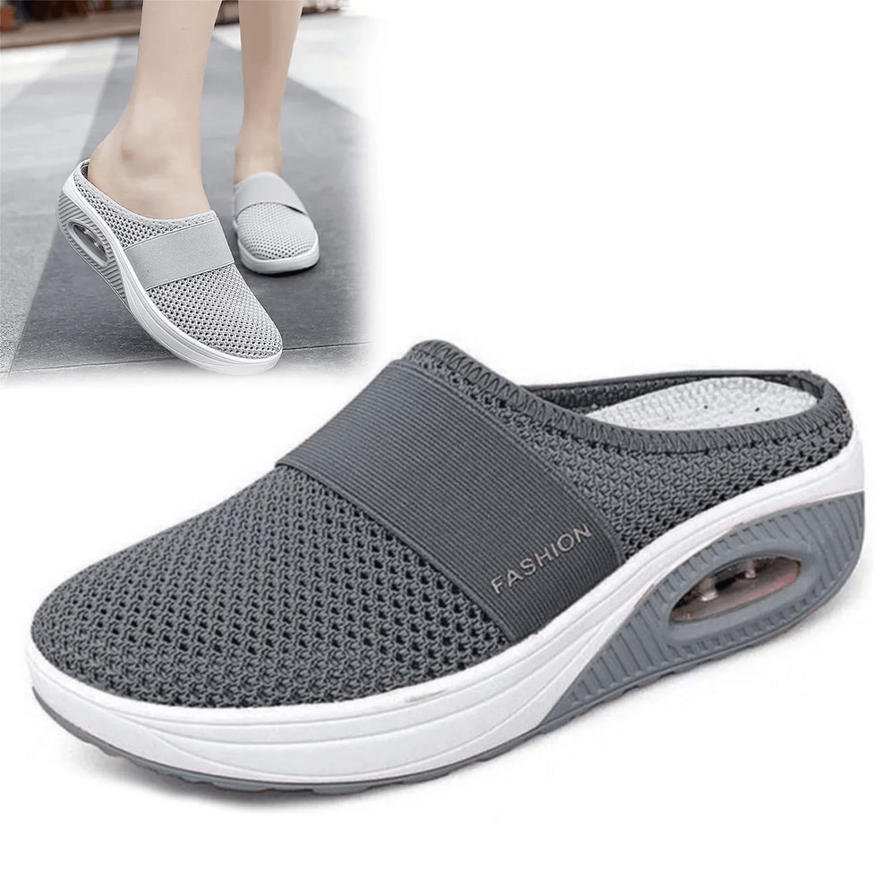 Womens SlipOn Mesh Walking Sandals With Arch Support And Soft Sole 9