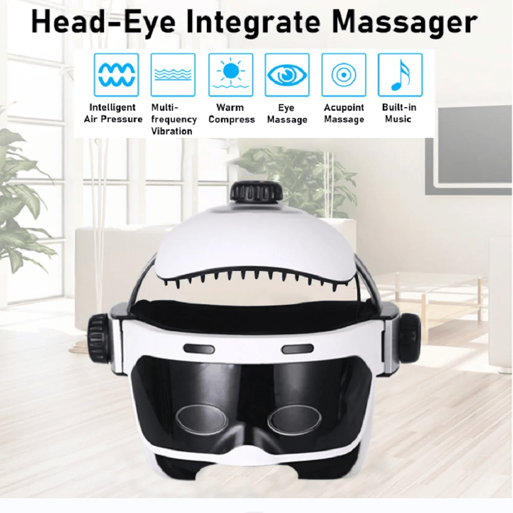 Wireless Head And Eye Massager Helmet With Heat And Air Pressure 1