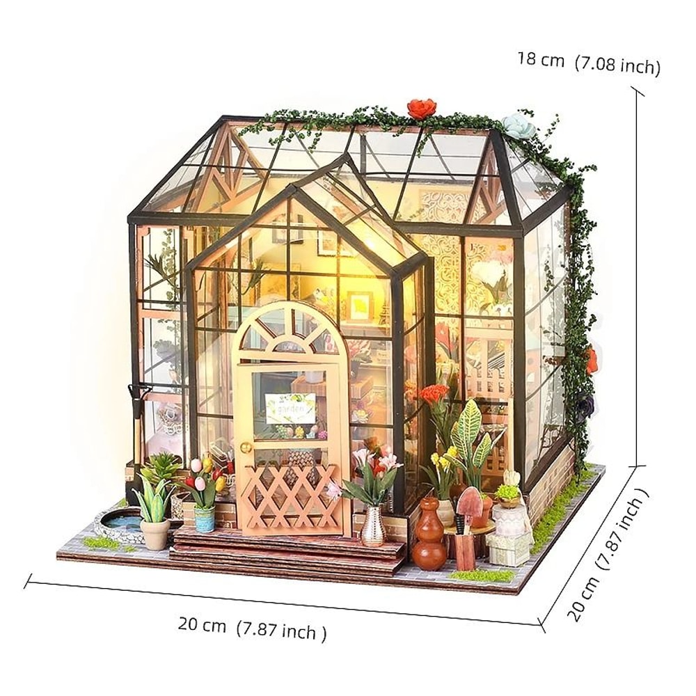 Mini Doll House Kit DIY Flower House 11