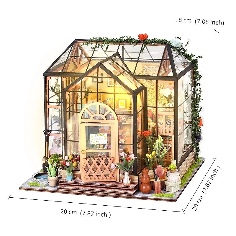 Mini Doll House Kit DIY Flower House 11